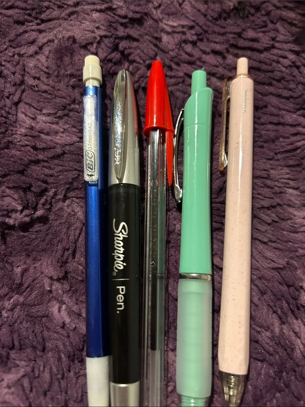 Assorted Pen and pencil Lot — Blue, Black, Red, Mint, Blush Pink
